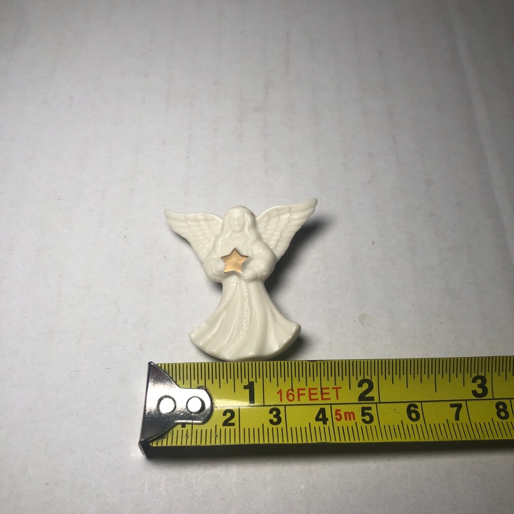 Vintage Signed Lenox Angel Wing Star Off White Gold Tone Christian Brooch Pin - Picture 8 of 8